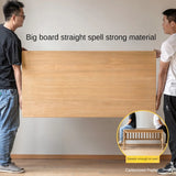 Poplar solid wood children's with guardrail spliced bed.