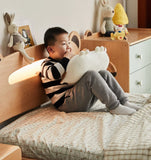 Oak solid wood children's bed with light<