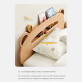 Oak solid wood children's bed with light<