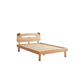 Oak solid wood children's bed with light<