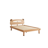 Oak solid wood children's bed with light<