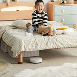 Oak solid wood children's bed with light<