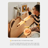 Oak solid wood children's bed with light<