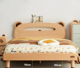 Oak solid wood children's bed with light<