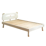 Oak solid wood children's bed with light<