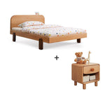 Oak solid wood children's bed<