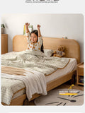 Oak solid wood children's bed<
