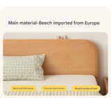 Oak solid wood children's bed<