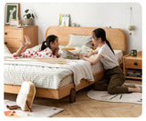 Oak solid wood children's bed<