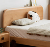 Oak solid wood children's bed<