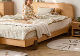 Oak solid wood children's bed<