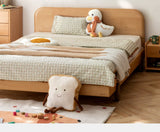 Oak solid wood children's bed<