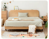 Oak solid wood children's bed<