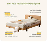 Oak solid wood children's bed<