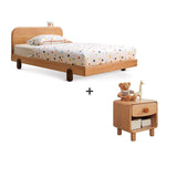 Oak solid wood children's bed<