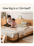 Oak solid wood children's bed<