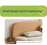 Oak solid wood children's bed<