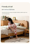 Oak solid wood children's bed<