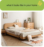 Oak solid wood children's bed<