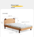 Oak solid wood children's bed<