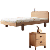Oak solid wood children's bed<