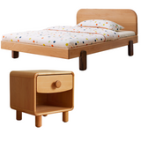 Oak solid wood children's bed<