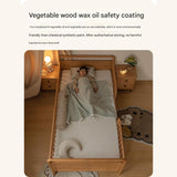 Oak solid wood multi-functional Toddler Bed<