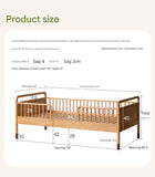 Oak solid wood multi-functional Toddler Bed<