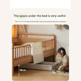 Oak solid wood multi-functional Toddler Bed<