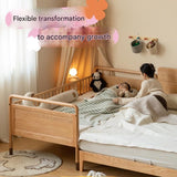 Oak solid wood multi-functional Toddler Bed<