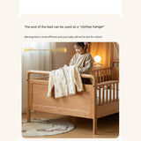 Oak solid wood multi-functional Toddler Bed<
