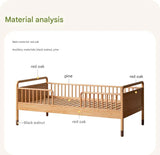 Oak solid wood multi-functional Toddler Bed<
