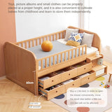 Oak solid wood Multi-function wide storage box bed<