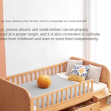 Oak solid wood Multi-function wide storage box bed<