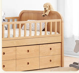 Oak solid wood Multi-function wide storage box bed<
