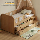 Oak solid wood Multi-function wide storage box bed<