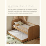 Oak solid wood Multi-function wide storage box bed<