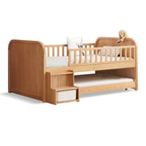 Oak solid wood Multi-function wide storage box bed<