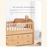 Oak solid wood Multi-function wide storage box bed<