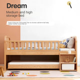 Oak solid wood Multi-function wide storage box bed<