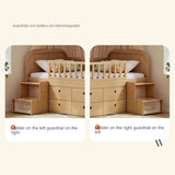 Oak solid wood Multi-function wide storage box bed<