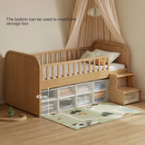 Oak solid wood Multi-function wide storage box bed<