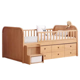 Oak solid wood Multi-function wide storage box bed<