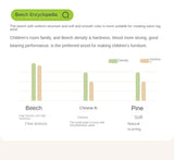 Beech solid wood kids bed