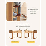 Beech solid wood Multi-functional high bed<