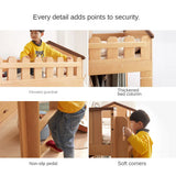 Beech solid wood Multi-functional high bed<