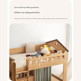 Beech solid wood Multi-functional high bed<