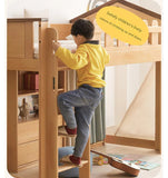 Beech solid wood Multi-functional high bed<