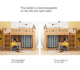 Beech solid wood Multi-functional high bed<