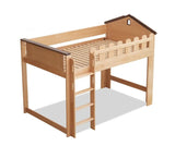 Beech solid wood Multi-functional high bed<